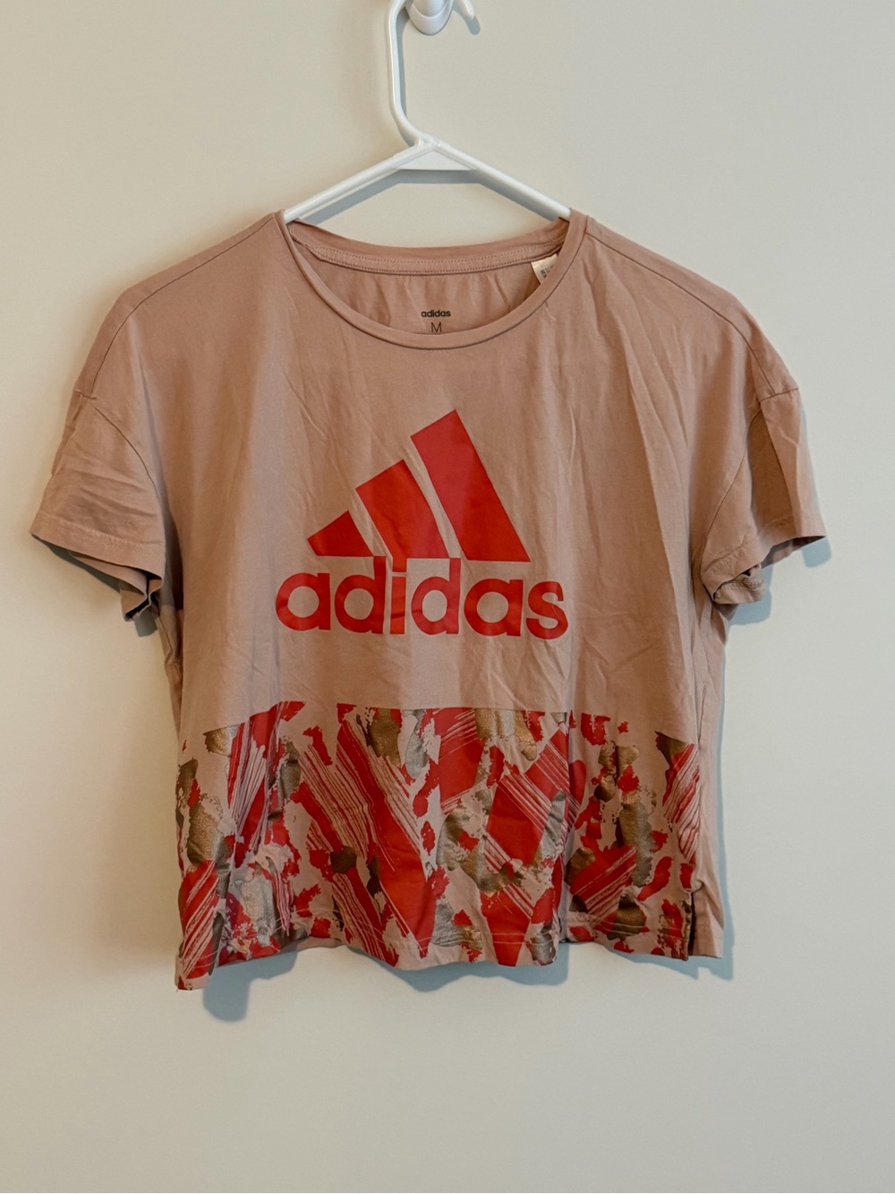 Adidas x Zoe Saldana Cropped Active Tee Shirt Top Women’s Size Medium